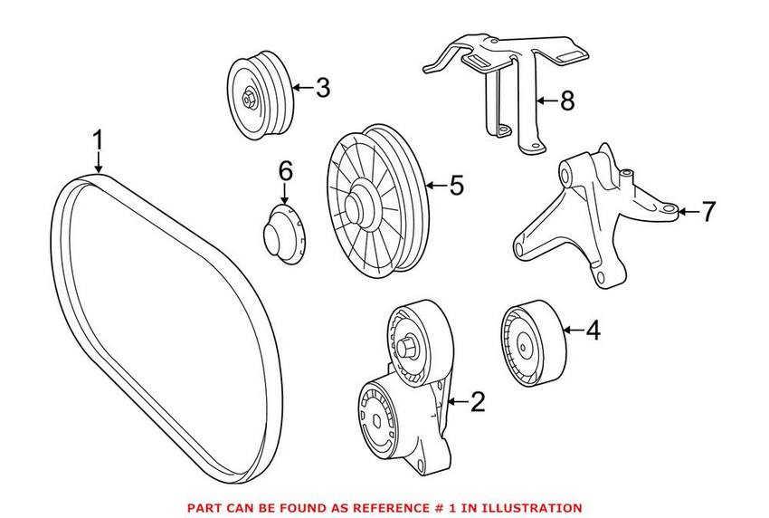 Mercedes Accessory Drive Belt 0039934796